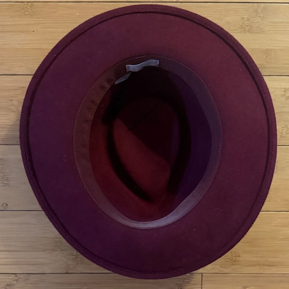 100% Wool Chic Maroon Women's Fedora - Picture 3 of 5